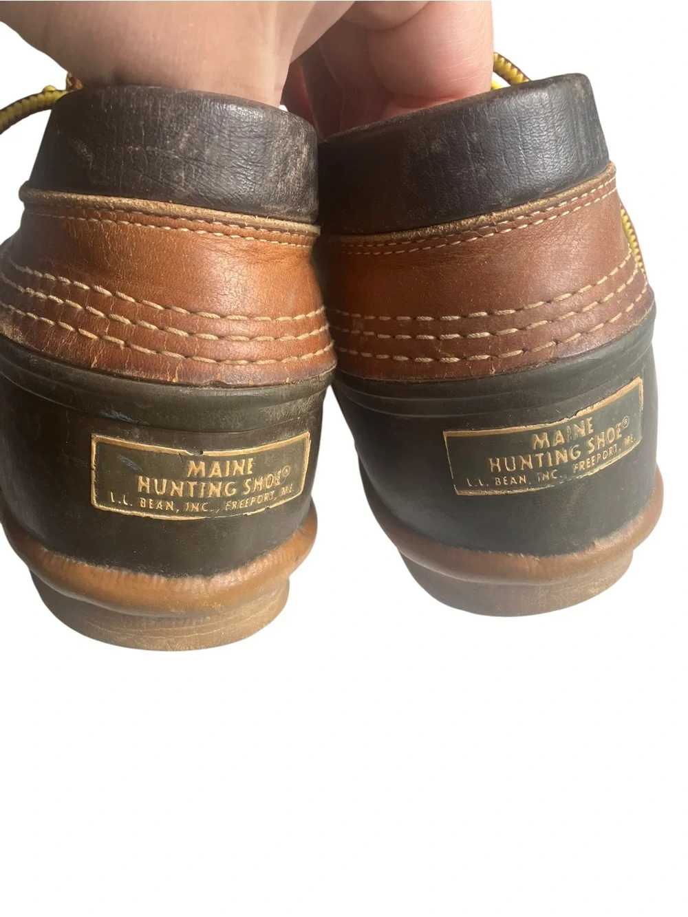 Vintage L.L. Bean Low Duck Boot Rain Snow Boots  Brown Mens 7 womens 9